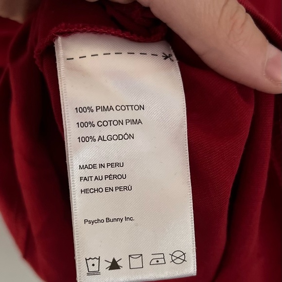 PSYCHO BUNNY Kids Red T-shirt, size M - Picture 6 of 7